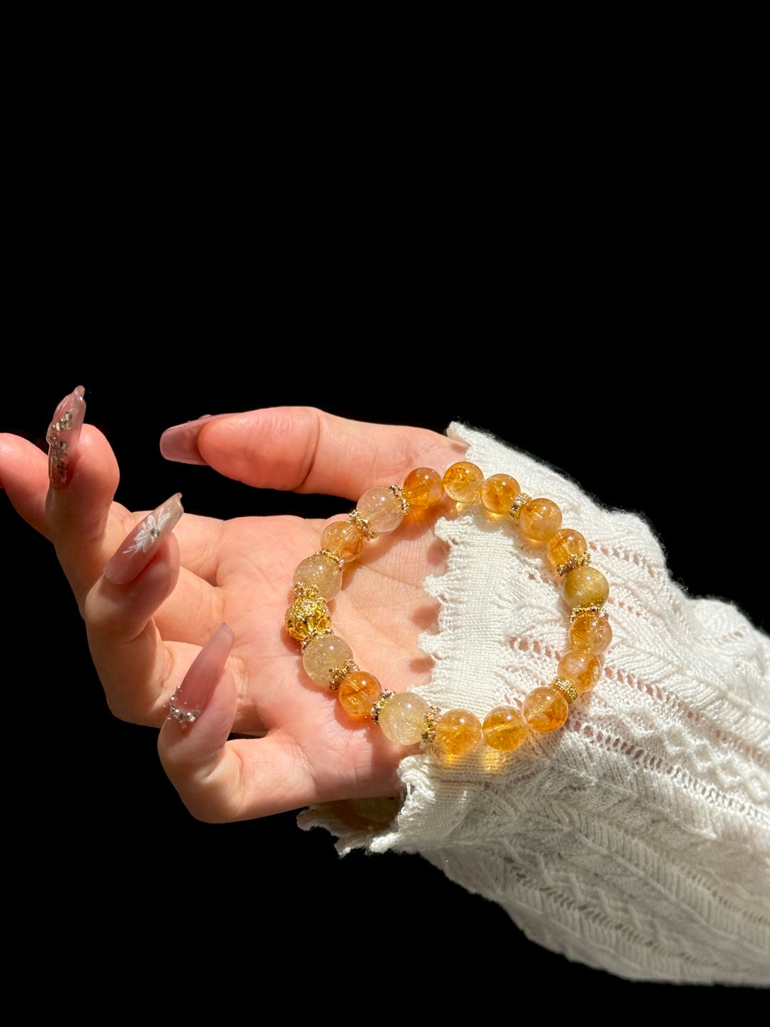 Pagoda-Point Crystal Bracelet—Symbolizing Abundance, Self-Confidence, and Success