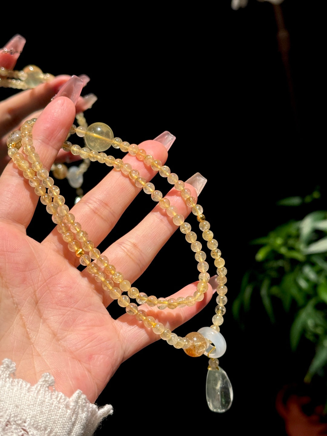 Golden Rutilated Quartz & Citrine Multi-Strand Crystal Bracelet – Abundance, Success