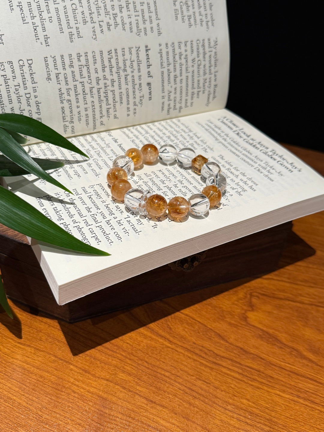 Yellow Tower Quartz & Clear Quartz Beaded Bracelet — A Wish for Abundance and Clarity