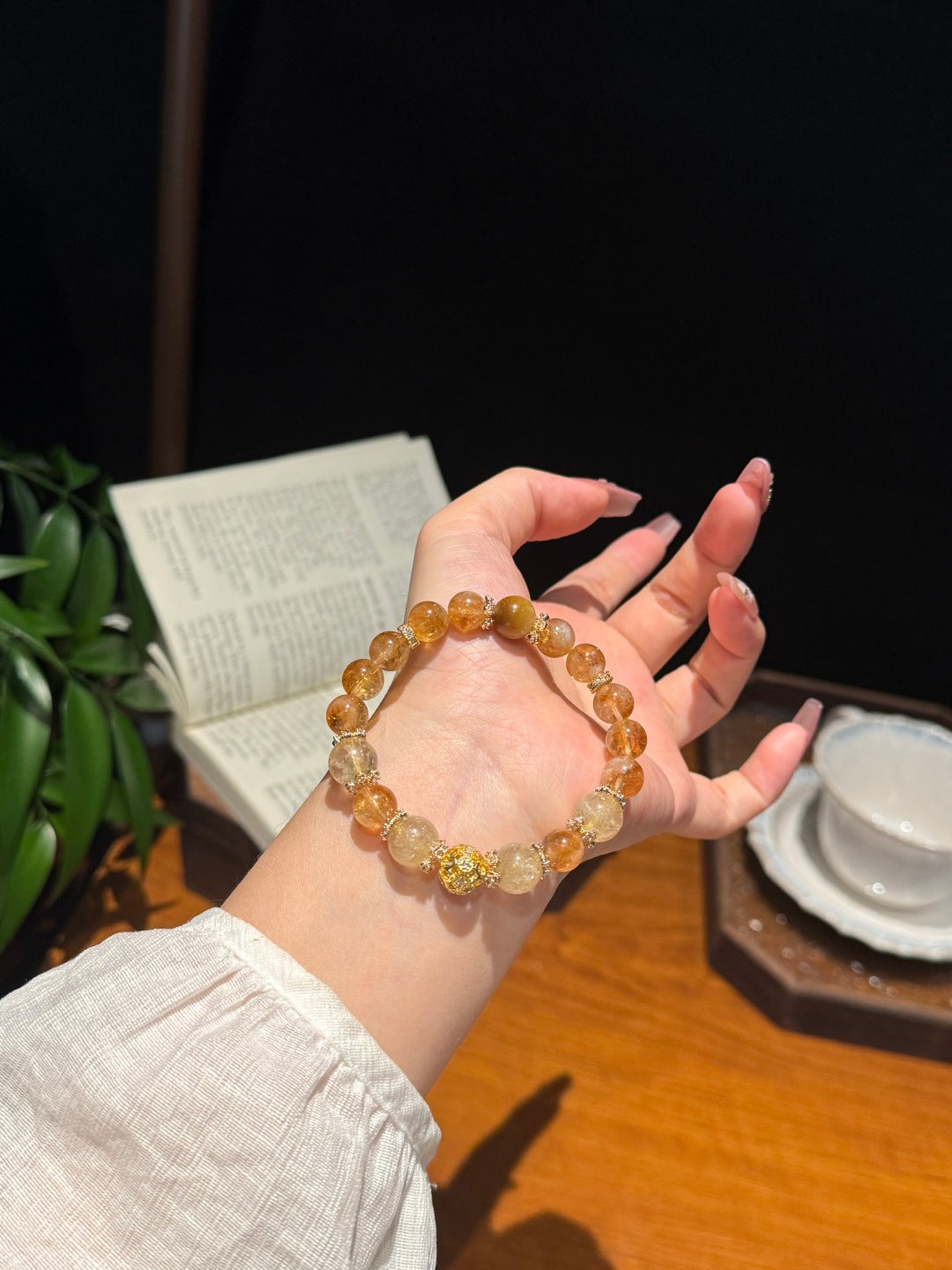 Pagoda-Point Crystal Bracelet—Symbolizing Abundance, Self-Confidence, and Success
