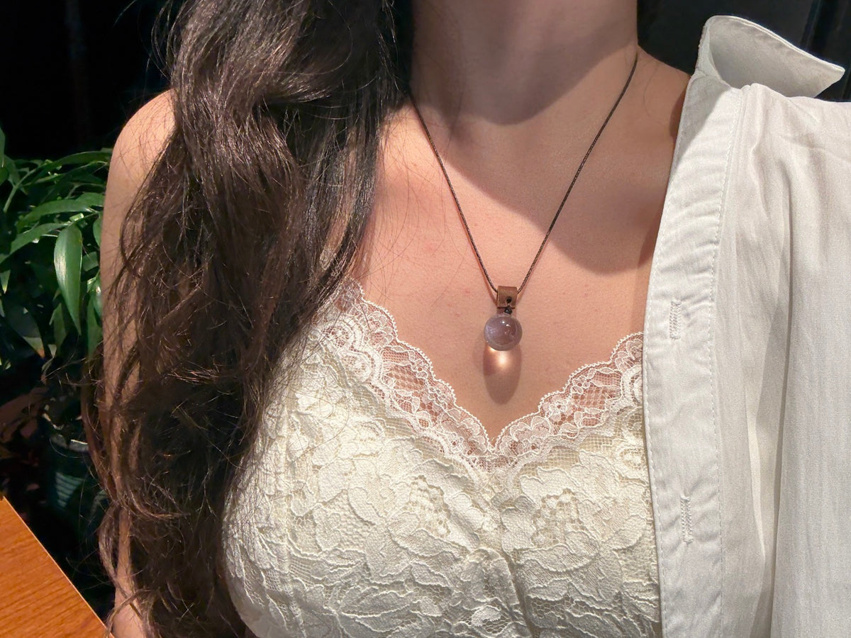 Natural Clear Quartz Crystal Pendant with Adjustable Cord