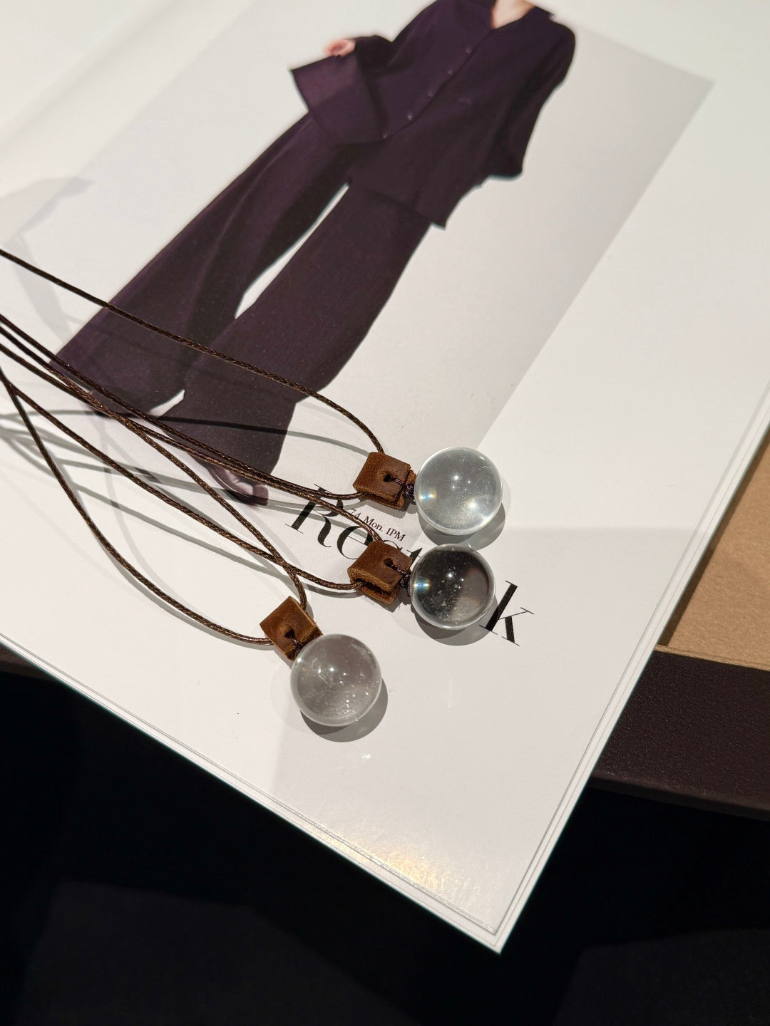 Natural Clear Quartz Crystal Pendant with Adjustable Cord