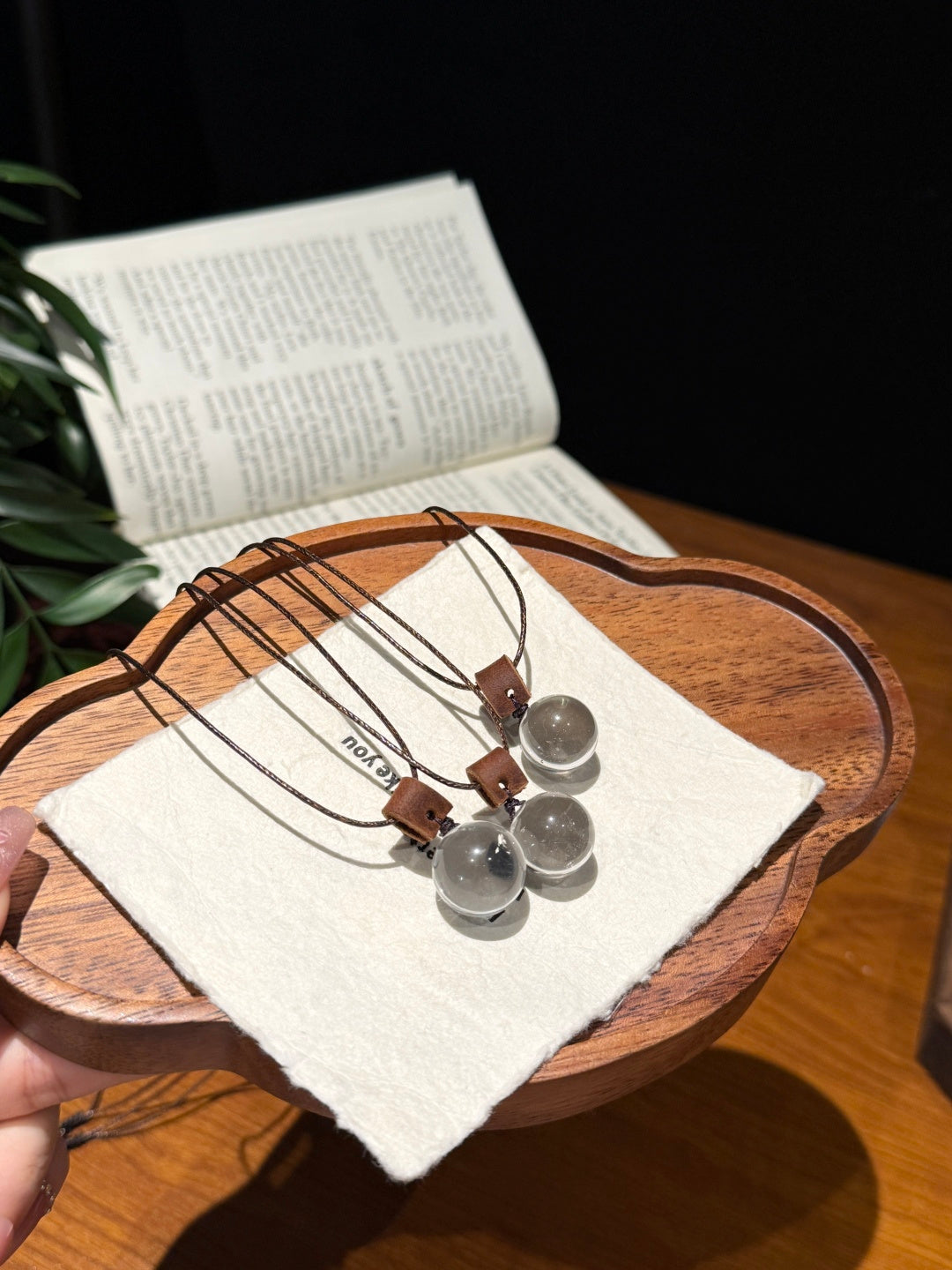 Natural Clear Quartz Crystal Pendant with Adjustable Cord