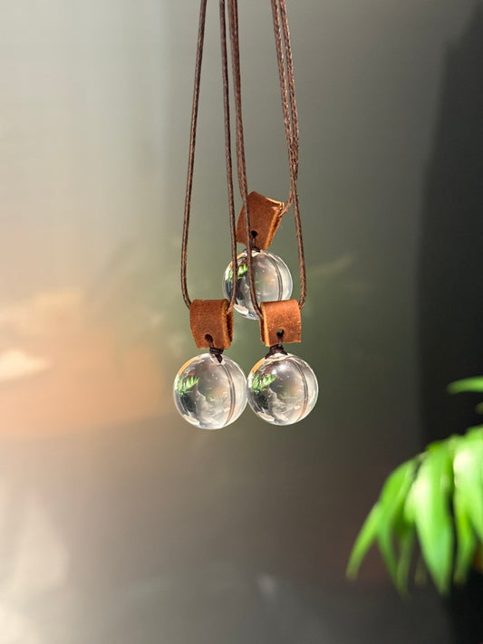 Natural Clear Quartz Crystal Pendant with Adjustable Cord