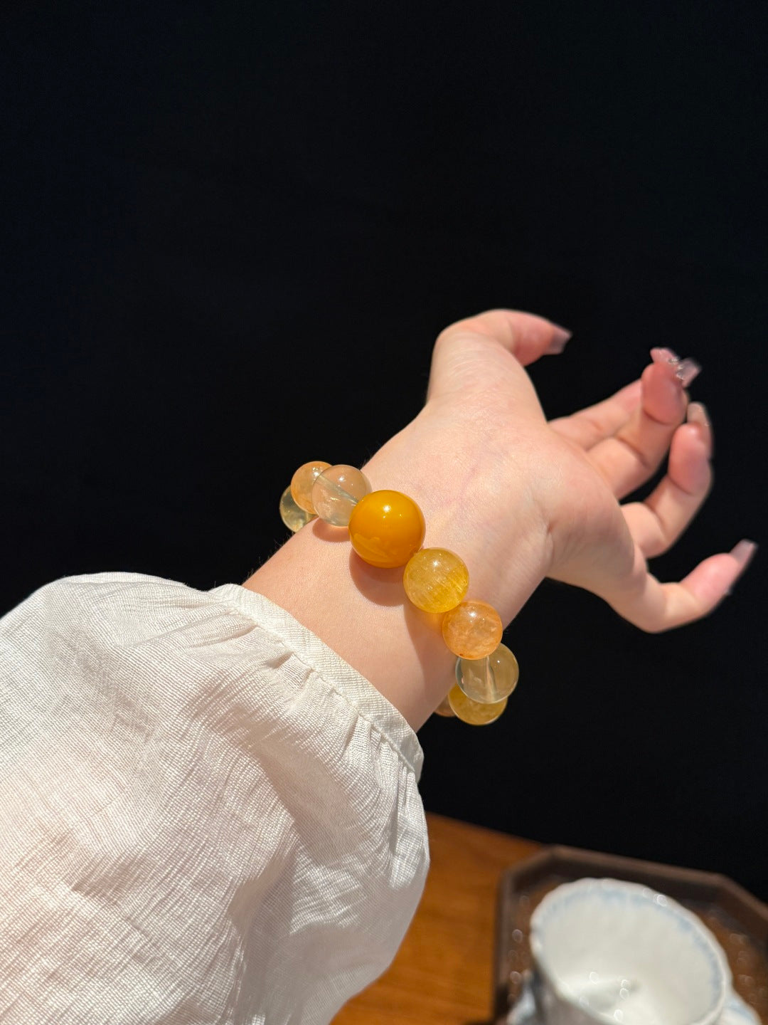 Yellow Crystal, Citrine & Yellow Fluorite Beaded Bracelet — A Wish for Abundance and Sunshine