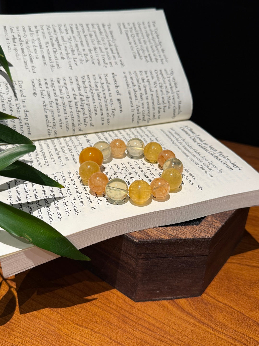 Yellow Crystal, Citrine & Yellow Fluorite Beaded Bracelet — A Wish for Abundance and Sunshine