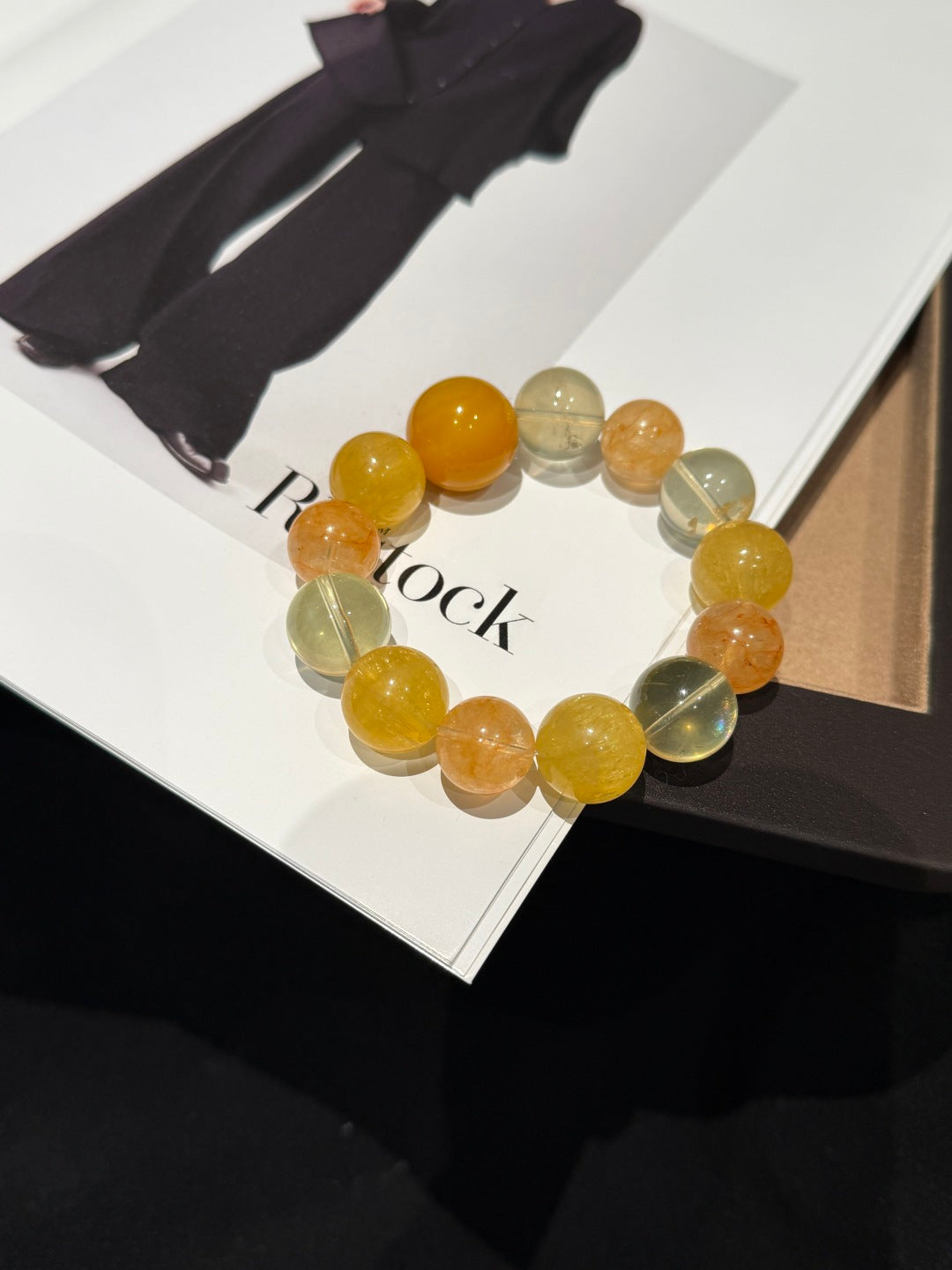 Yellow Crystal, Citrine & Yellow Fluorite Beaded Bracelet — A Wish for Abundance and Sunshine