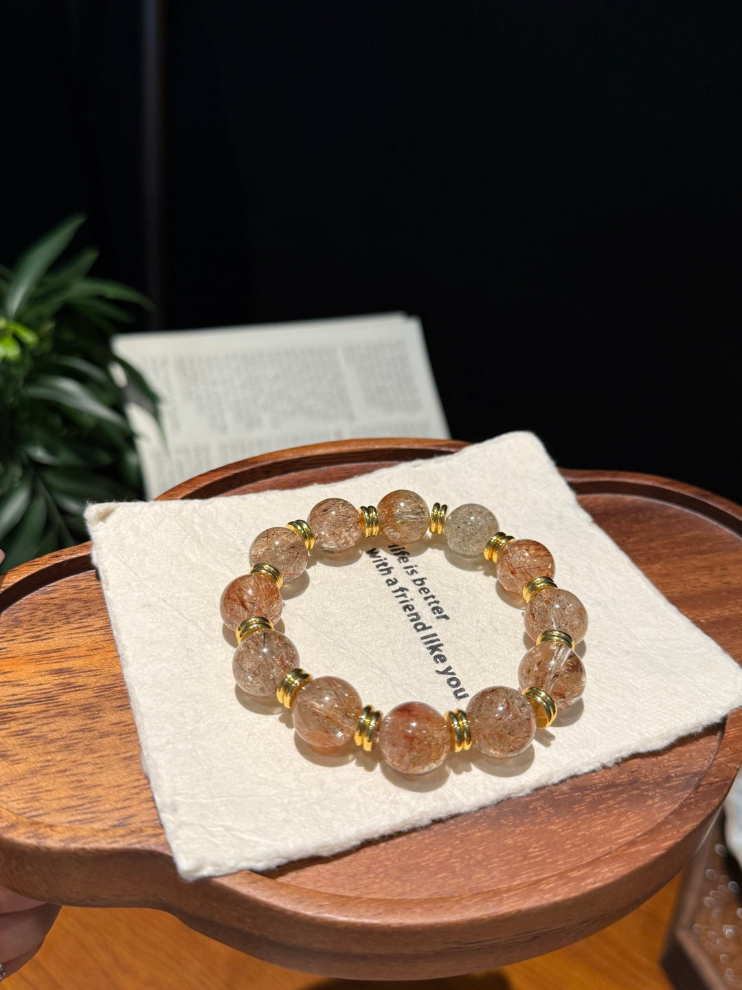 Black Gold Super Seven Beaded Bracelet — A Wish for Power and Wealth