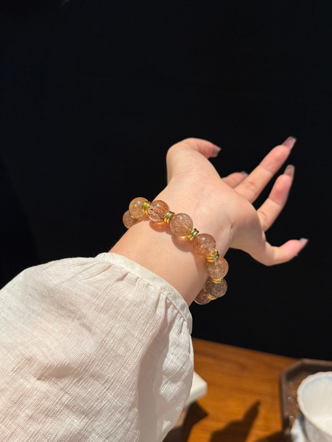 Black Gold Super Seven Beaded Bracelet — A Wish for Power and Wealth