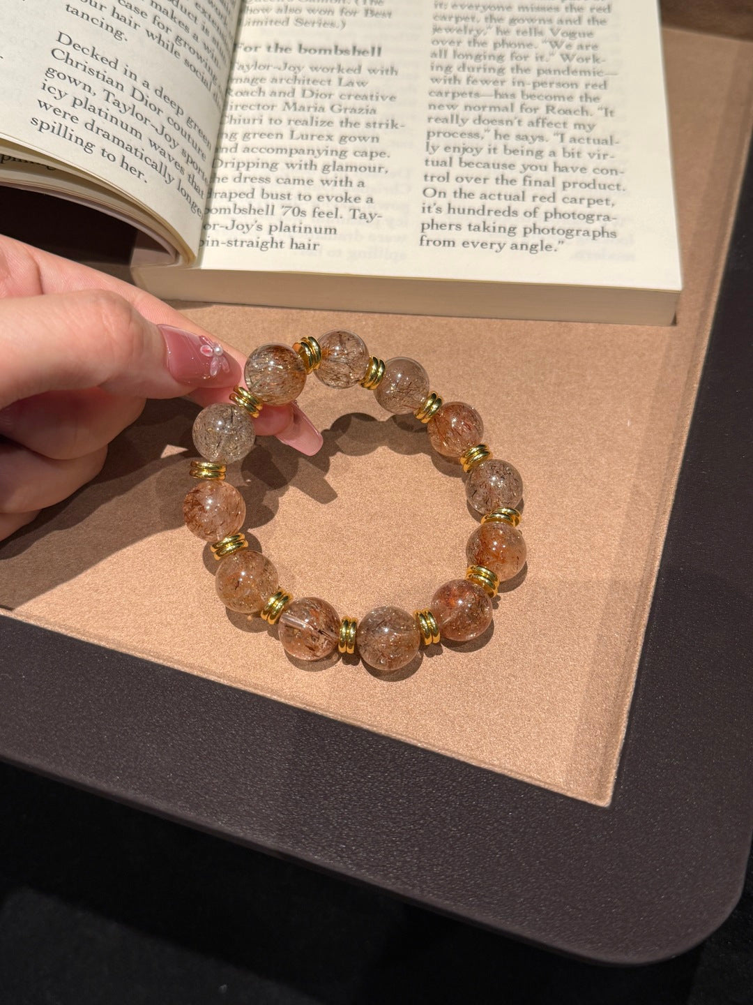 Black Gold Super Seven Beaded Bracelet — A Wish for Power and Wealth