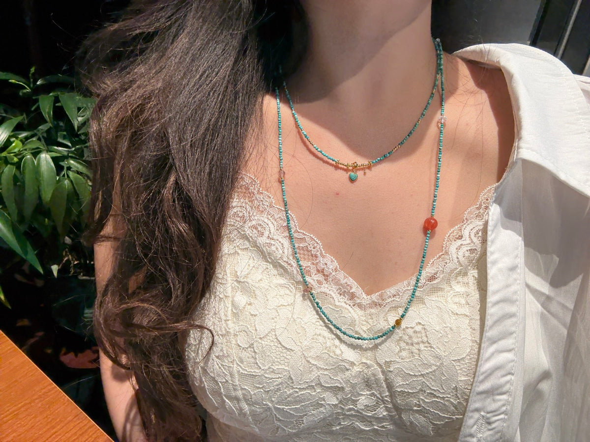Natural Turquoise Multi-Strand Bracelet with Gemstone Accents — A Wish for Protection and Joyful Energy