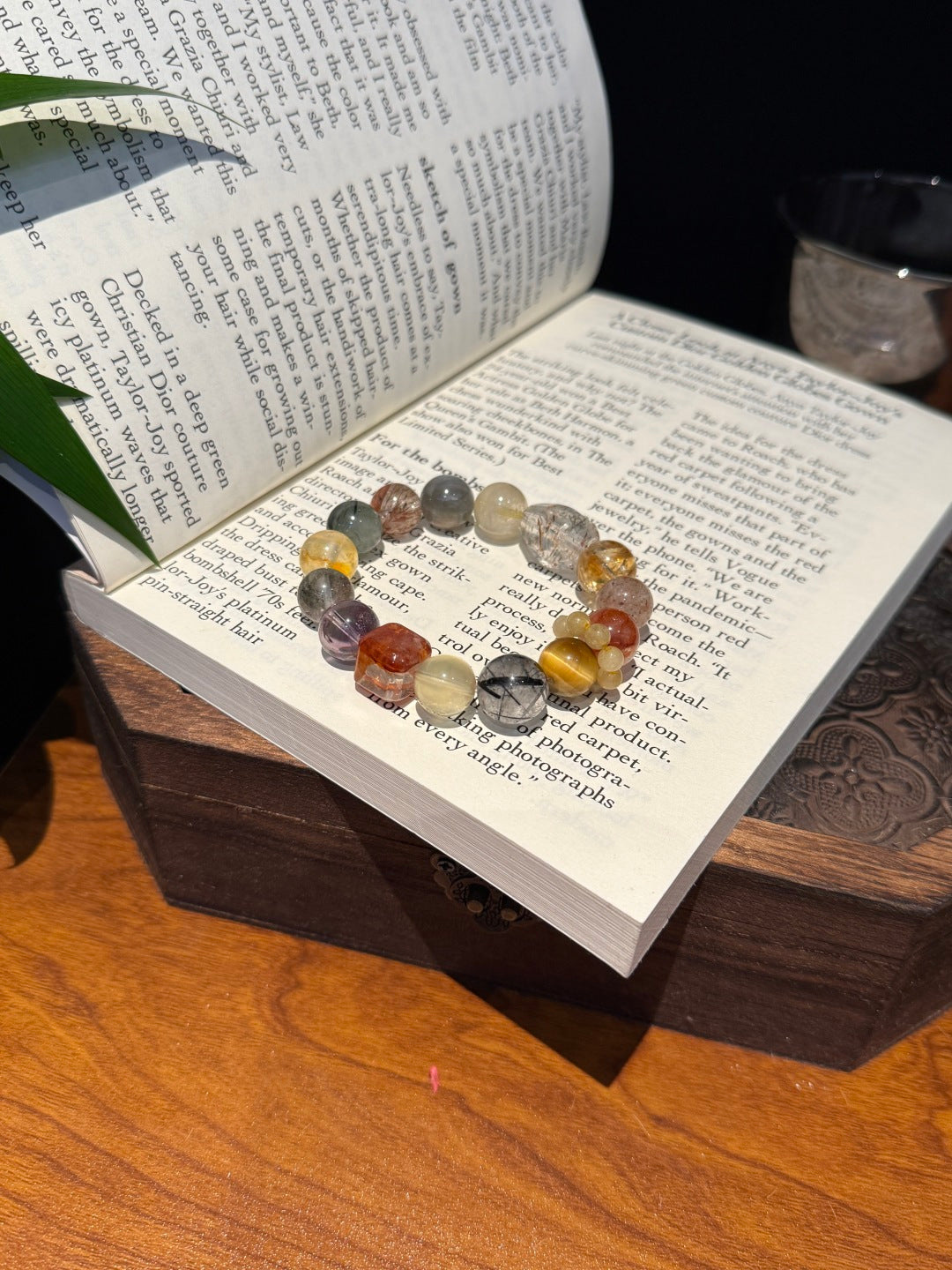 Multi-Gemstone Beaded Bracelet with Black Gold Super Seven and Citrine — A Wish for Harmony and Balance